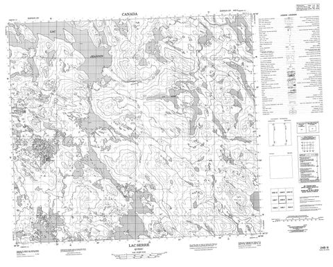 024B08 Lac Serre Canadian topographic map, 1:50,000 scale