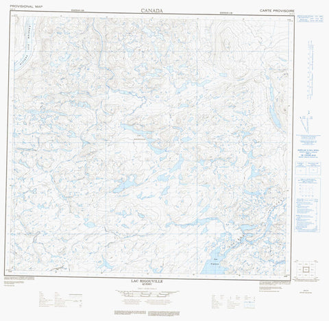 024E08 Lac Rigouville Canadian topographic map, 1:50,000 scale
