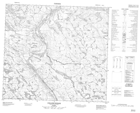 024H03 Colline Wedge Canadian topographic map, 1:50,000 scale