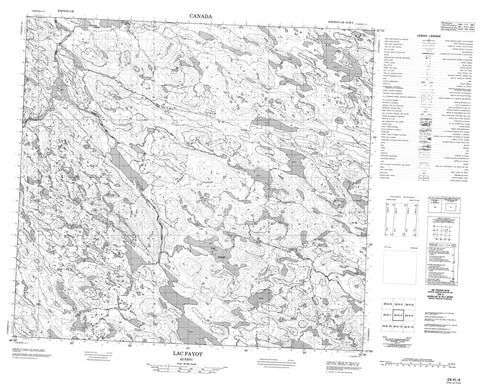 024H04 Lac Fajot Canadian topographic map, 1:50,000 scale