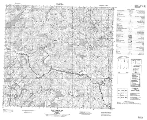 024H15 Lac Laforme Canadian topographic map, 1:50,000 scale