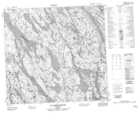 024J01 Lac Tasirpaarusiq Canadian topographic map, 1:50,000 scale