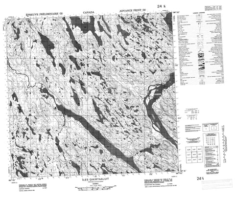 024J08 Iles Qikirtaaluit Canadian topographic map, 1:50,000 scale