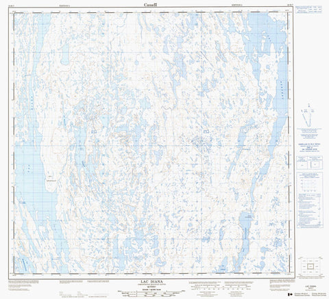 024K07 Lac Diana Canadian topographic map, 1:50,000 scale
