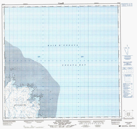 024K16 Pointe Ragged Canadian topographic map, 1:50,000 scale