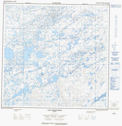 024M08 Lac Saint Fond Canadian topographic map, 1:50,000 scale