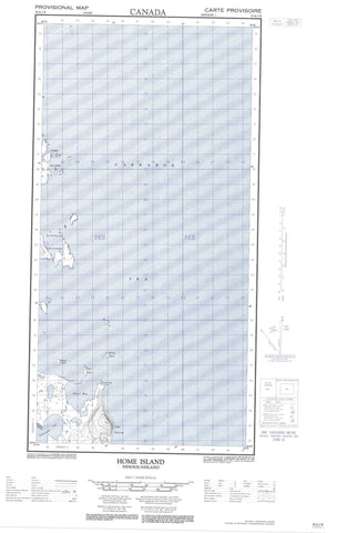 025A01E Home Island Canadian topographic map, 1:50,000 scale