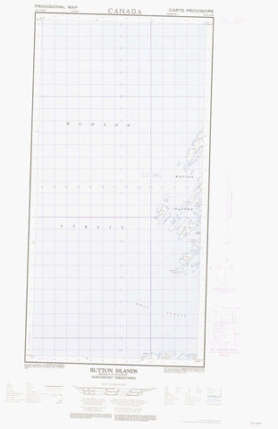 025A10W Button Islands Canadian topographic map, 1:50,000 scale