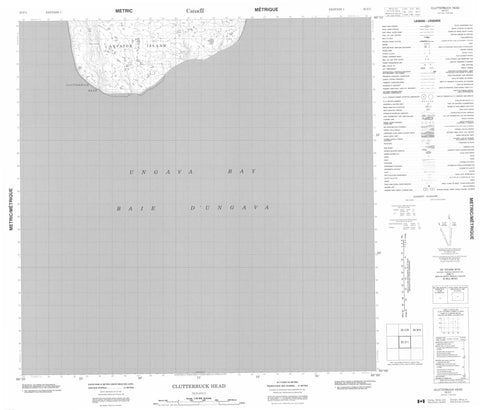 025C01 Clutterbuck Head Canadian topographic map, 1:50,000 scale