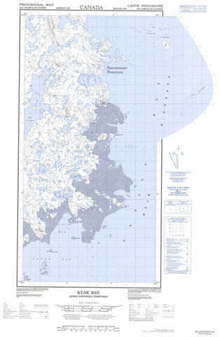 025C04E Kyak Bay Canadian topographic map, 1:50,000 scale