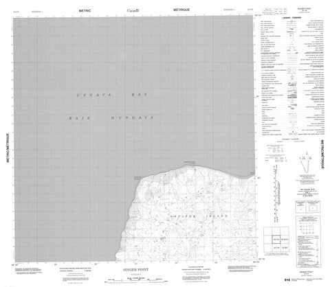 025C09 Singer Point Canadian topographic map, 1:50,000 scale