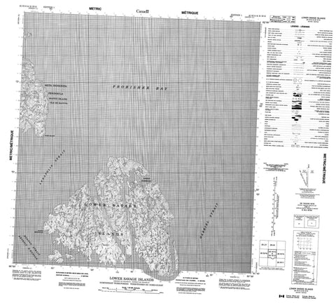 025H13 Lower Savage Islands Canadian topographic map, 1:50,000 scale