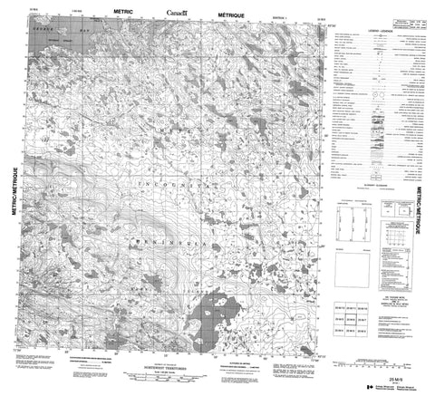 025M06 No Title Canadian topographic map, 1:50,000 scale