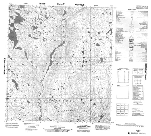 025M07 No Title Canadian topographic map, 1:50,000 scale