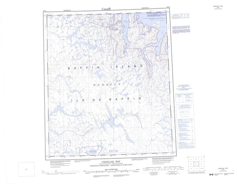 026B Chidliak Bay Canadian topographic map, 1:250,000 scale