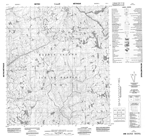 026C01 No Title Canadian topographic map, 1:50,000 scale