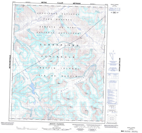 026I10 Mount Fleming Canadian topographic map, 1:50,000 scale