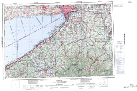 030L Buffalo Canadian topographic map, 1:250,000 scale