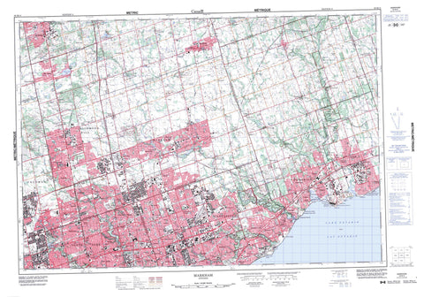 030M14 Markham Canadian topographic map, 1:50,000 scale