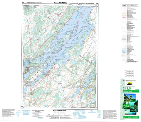 031B05 Mallorytown Canadian topographic map, 1:50,000 scale