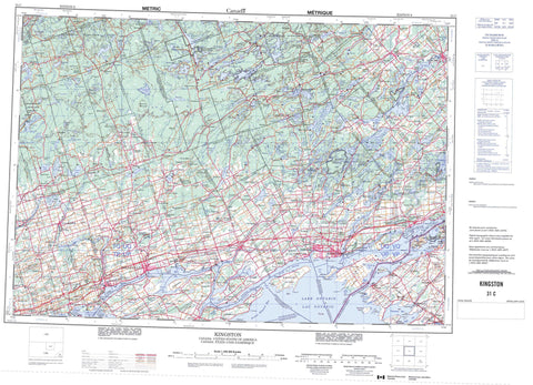031C Kingston Canadian topographic map, 1:250,000 scale