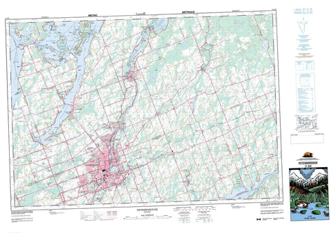 031D08 Peterborough Canadian topographic map, 1:50,000 scale