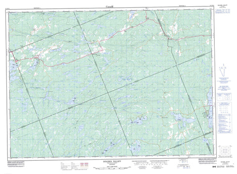 031E13 Golden Valley Canadian topographic map, 1:50,000 scale