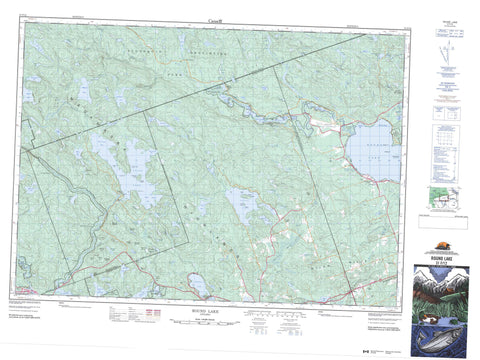 031F12 Round Lake Canadian topographic map, 1:50,000 scale