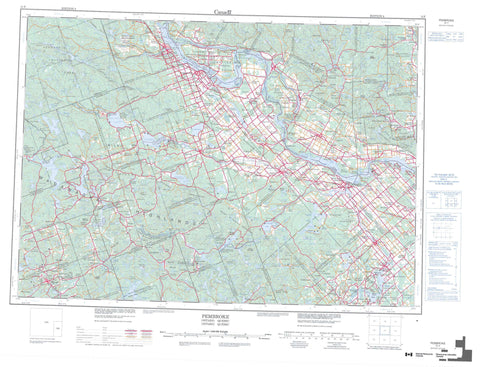 031F Pembroke Canadian topographic map, 1:250,000 scale