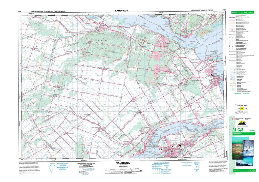Buy Vaudreuil topo map 031G08 YellowMaps Map Store