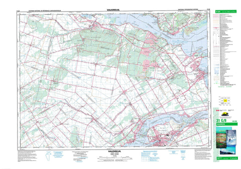 031G08 Vaudreuil Canadian topographic map, 1:50,000 scale