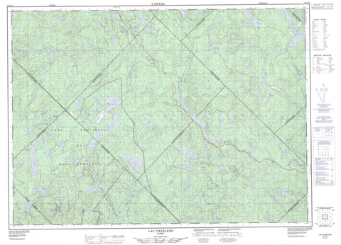 031J16 Lac Charland Canadian topographic map, 1:50,000 scale