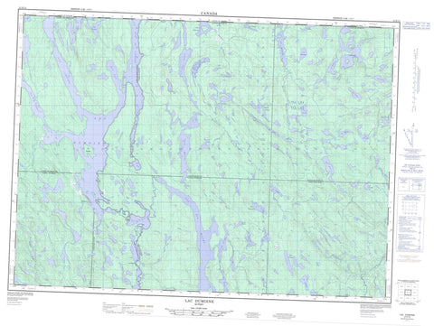 031K13 Lac Dumoine Canadian topographic map, 1:50,000 scale