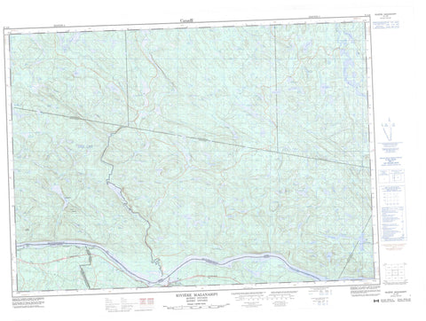 031L08 Riviere Maganasipi Canadian topographic map, 1:50,000 scale