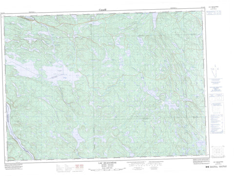 031L10 Lac Beauchene Canadian topographic map, 1:50,000 scale