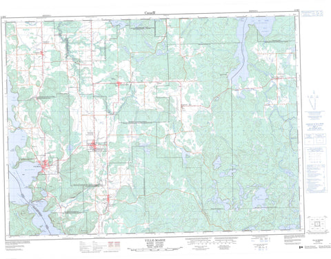031M06 Ville Marie Canadian topographic map, 1:50,000 scale