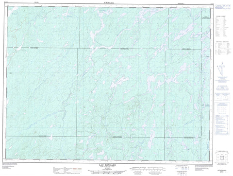 032B05 Lac Bongard Canadian topographic map, 1:50,000 scale