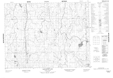 032E04 Abbotsford Lake Canadian topographic map, 1:50,000 scale