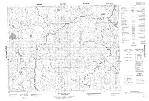 032E05 Payntouk Lake Canadian topographic map, 1:50,000 scale