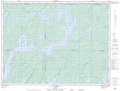 032G06 Lac Doda Canadian topographic map, 1:50,000 scale