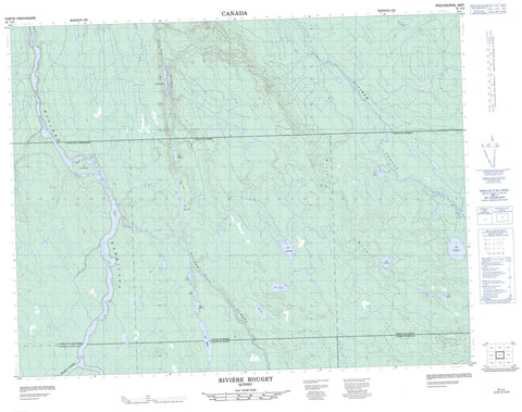 032L02 Riviere Rouget Canadian topographic map, 1:50,000 scale