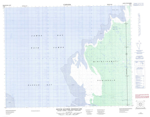 032M05 Petite Riviere Missisicabi Canadian topographic map, 1:50,000 scale