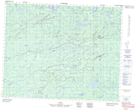 032N13 Canadian topographic map, 1:50,000 scale