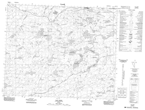 033C12 Lac Conn Canadian topographic map, 1:50,000 scale