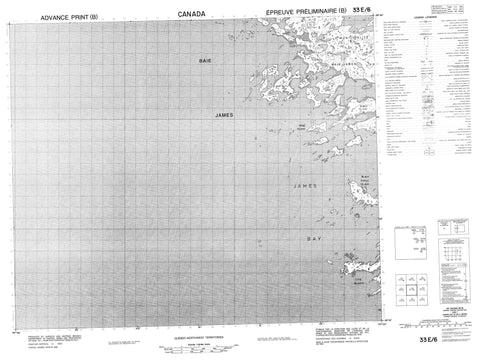 033E06 Canadian topographic map, 1:50,000 scale