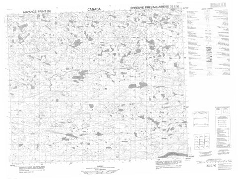 033E16 Canadian topographic map, 1:50,000 scale