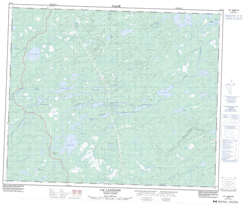 033F03 Lac Langelier Canadian topographic map, 1:50,000 scale