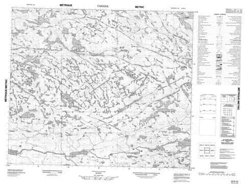 033K10 Canadian topographic map, 1:50,000 scale