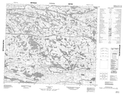033K11 Canadian topographic map, 1:50,000 scale