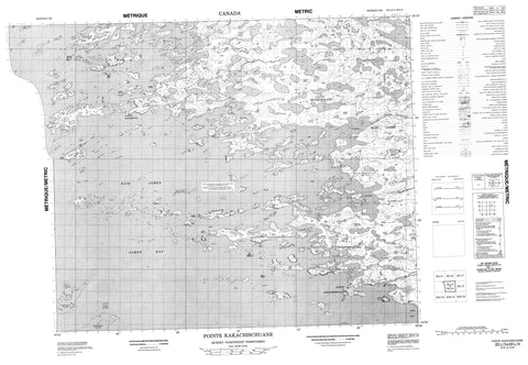033L03 Pointe Kakachischuane Canadian topographic map, 1:50,000 scale